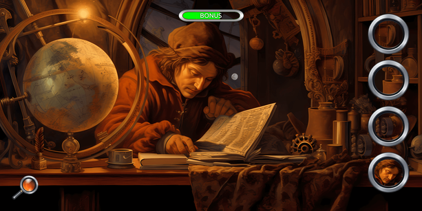 Kadr z gry Lost In Time 2 — scena z ukrytymi obiektami.